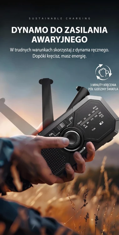 Radio z panelem słonecznym