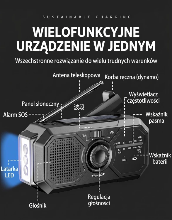 Radio z latarką